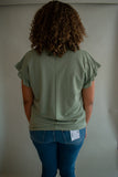 The Sawyer Ruffle Top (Sage)