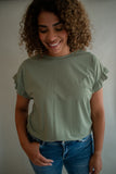 The Sawyer Ruffle Top (Sage)