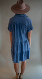 The Meredith Tiered Dress (Chambray)