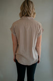 The Kerry Button Top (Tan)