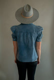The Johnny Denim Button Top
