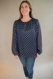 The Alice Gold Foil Dot Top