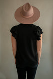The Jessie Ribbed Top (Black)