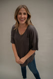 The Cannon Pocket Top (Charcoal)