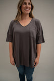 The Cannon Pocket Top (Charcoal)