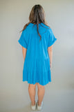 The Parker Collar Dress (Blue)
