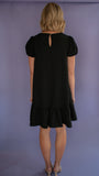 The Claudia Textured Dress (Black)