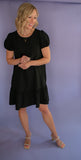 The Claudia Textured Dress (Black)
