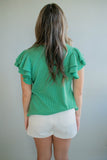 The Jessie Ribbed Top (Green)