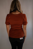The Nichols Ribbed Top (Copper)
