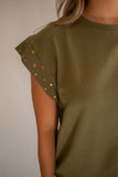 The Briar Stud Top (Olive)