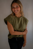 The Briar Stud Top (Olive)