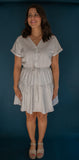 The Camryn Striped Button Dress (Taupe)
