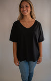 The Reagan Pocket Top (Black)