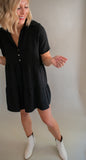 The Ringo Tunic Dress (Black)