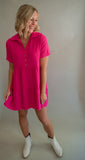 The Ringo Tunic Dress (Hot Pink)