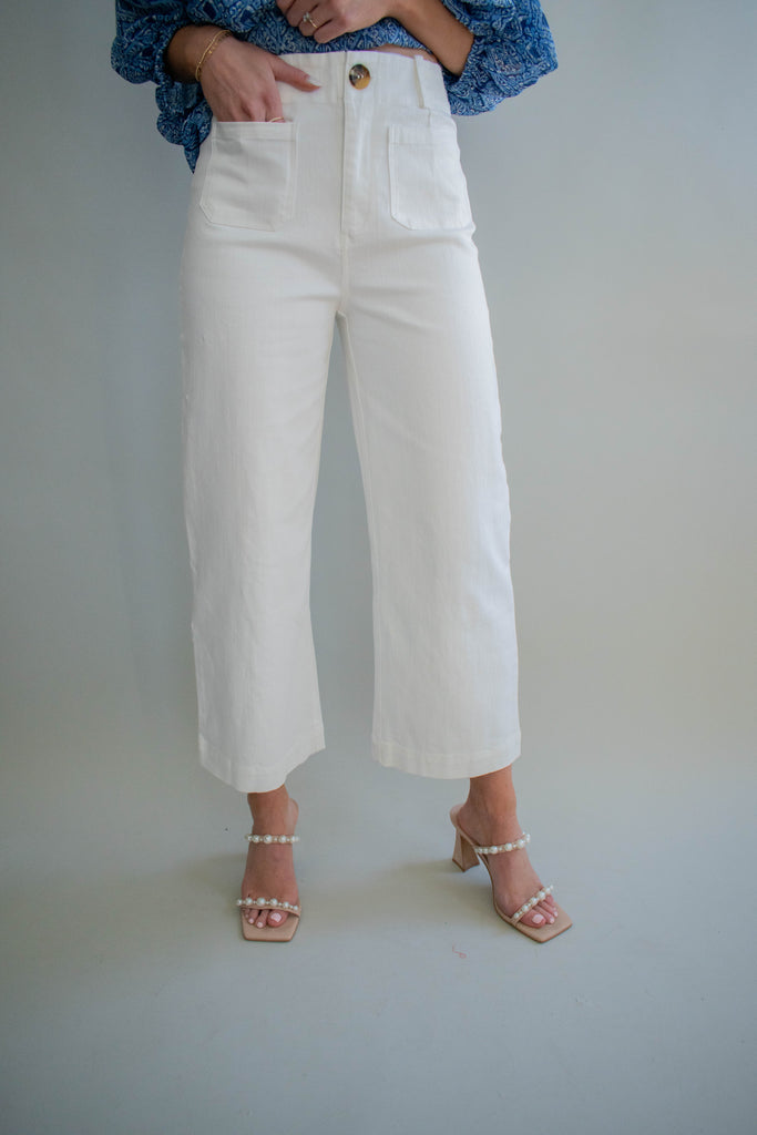 The Sally Cropped Wide Leg Jean