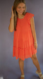 The Zina Tiered Dress (Coral)