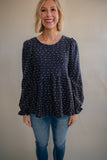 The Emmie Dotted Sweater (Navy)