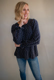 The Emmie Dotted Sweater (Navy)