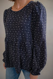 The Emmie Dotted Sweater (Navy)
