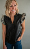 The Brynlee Flutter Sleeve Top