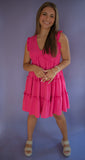 The Tampa Tiered Dress (Pink)