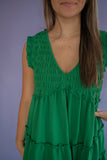 The Tampa Tiered Dress (Green)