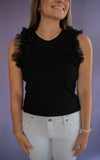 The Darcey Tulle Sleeve Top
