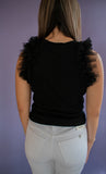 The Darcey Tulle Sleeve Top