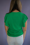 The Tommy Ribbed Top (Kelly Green)