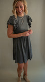The Brenda Ribbed Knit Dress (Charcoal)
