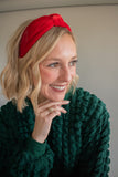 The Sadie Red Velvet Headband