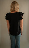 The Knox Gauze Top (Black)