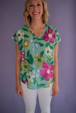 The Bressa Floral Top (Sage)