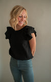 The Knox Gauze Top (Black)
