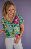 The Bressa Floral Top (Sage)