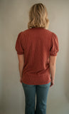 The Durham Ribbed Top (Rust)