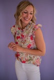 The Sydney Floral Top (Cream)