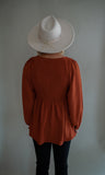 The Everly Smocked Top (Rust)