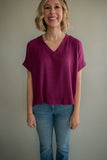 The Jerry Knit Top (Plum)
