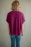 The Jerry Knit Top (Plum)
