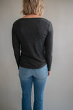 The Mcray Ribbed Top (Charcoal)
