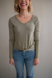 The Mcray Ribbed Top (Olive)