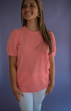 The Durham Ribbed Top (Coral)