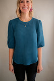 The Bristol Texture Puff Sleeve Top