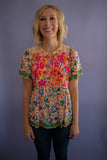 The Gracyn Floral Top (Pink)