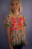 The Gracyn Floral Top (Pink)