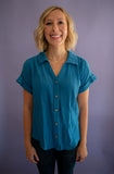 The Farris Gauze Top (Blue)