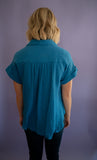 The Farris Gauze Top (Blue)